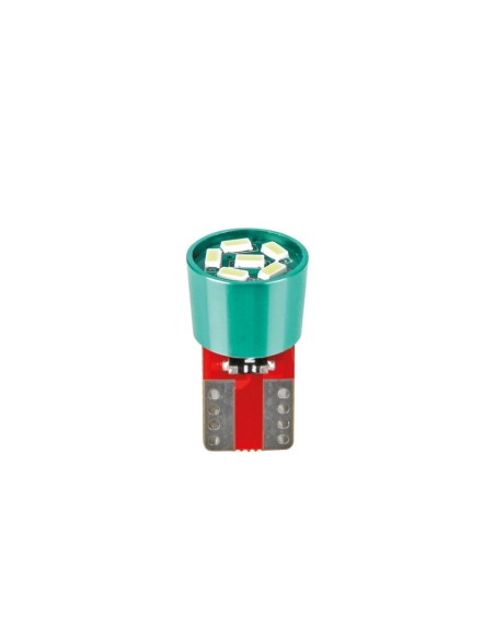 Coppia lampadine camion T10 W2 1x9 5d 6 Led SMD 24V con resistenza Verde