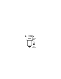 Coppia lampadine Hyper Led 24 28V BA9s T4W 1 LED 2