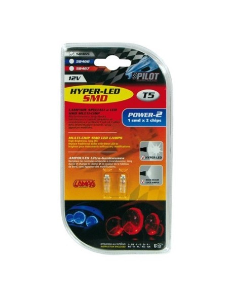 Coppia lampadine Hyper Led Power 2 T5 W2x4 6d 12V