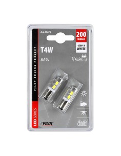 Coppia lampadine LED BA9s T4W 9 32V 6500K bianco doppia polarit  2