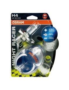 Coppia lampadine moto Osram 12V Night Racer H4 P43t 60 55W Xenon Look