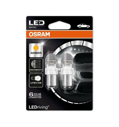 Coppia lampadine Osram 12V LEDriving Retrofit BAY15d P21/5W arancio
