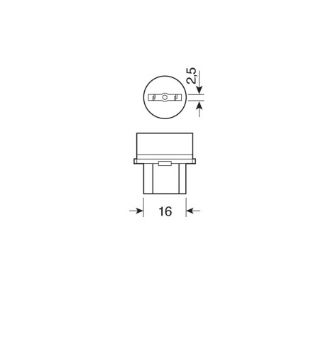 Coppia lampadine Osram 12V LEDriving Retrofit P27 7W W2 5x16q rosso
