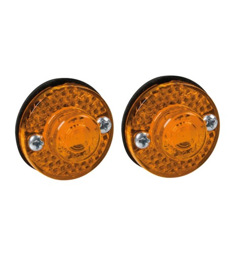 Coppia luci ingombro perimetrale LED camion 24V Arancio