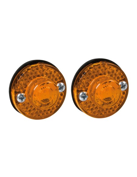 Coppia luci ingombro perimetrale LED camion 24V Arancio