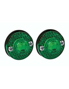 Coppia luci ingombro perimetrale LED camion 24V Verde