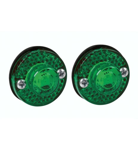 Coppia luci ingombro perimetrale LED camion 24V Verde