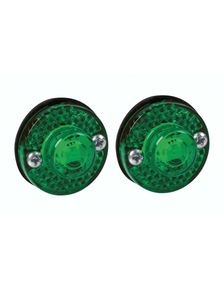 Coppia luci ingombro perimetrale LED camion 24V Verde