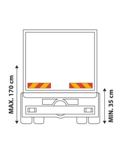 Coppia pannelli catarifrangenti motrice omologati camion 2