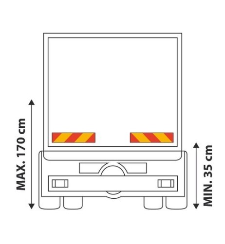 Coppia pannelli catarifrangenti motrice omologati camion