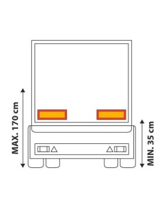 Coppia pannelli catarifrangenti rimorchio omologati camion 2