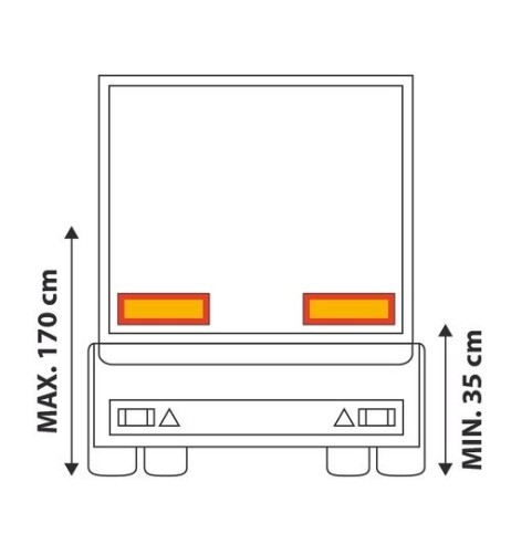 Coppia pannelli catarifrangenti rimorchio omologati camion