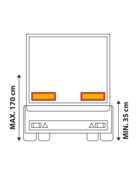 Coppia pannelli catarifrangenti rimorchio omologati camion