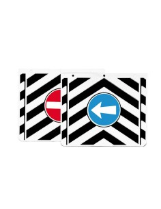 Coppia paraspruzzi camion con strisce e segnali a rilievo 35x30cm