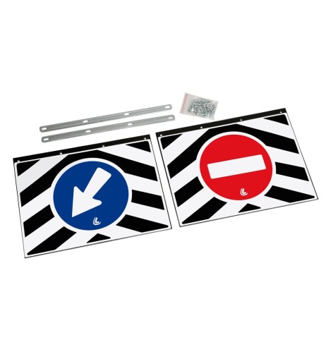 Coppia paraspruzzi camion in PVC con segnaletica 40x30cm