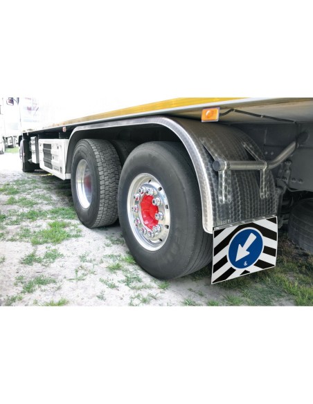 Coppia paraspruzzi camion in PVC con segnaletica 53x37cm