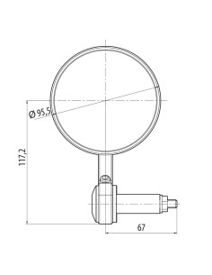 Coppia specchi retrovisori moto Oculus attacco a manubrio Nero 2