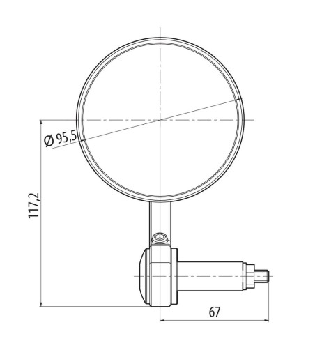 Coppia specchi retrovisori moto Oculus attacco a manubrio Nero