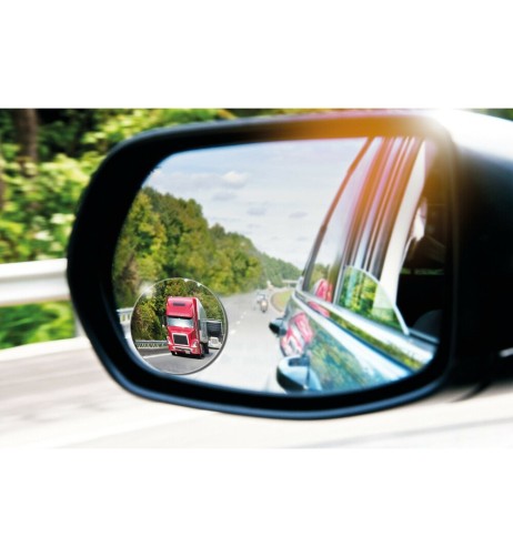 Coppia specchietti grandangolari convessi regolabili tondi 50mm