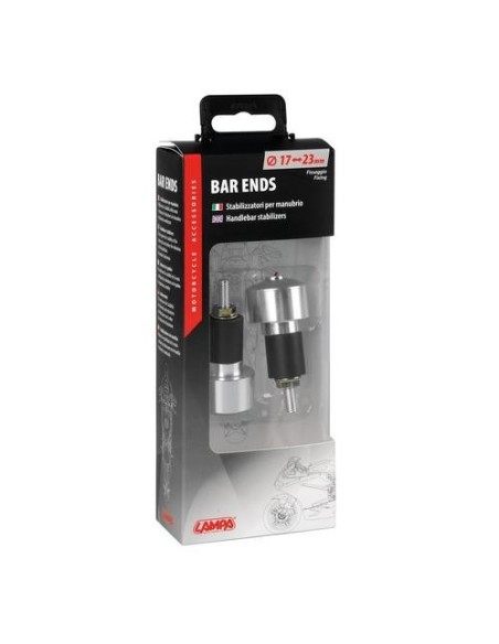 Coppia stabilizzatori end 1 manubrio moto 17 23mm Alluminio