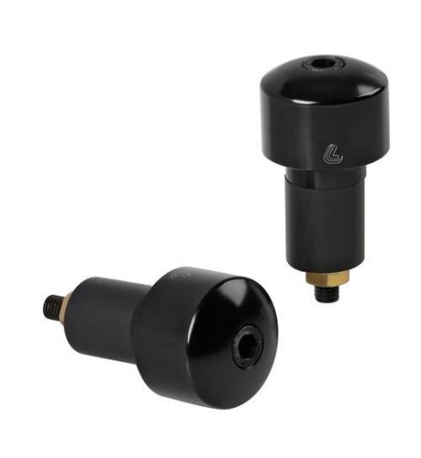 Coppia stabilizzatori end 1 manubrio moto 17 23mm Nero