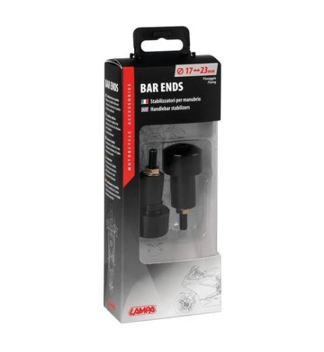 Coppia stabilizzatori end 1 manubrio moto 17 23mm Nero