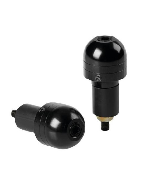 Coppia stabilizzatori end 2 manubrio moto 17 23mm Nero