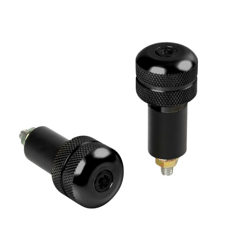 Coppia stabilizzatori end 3 manubrio moto 17 23mm Nero