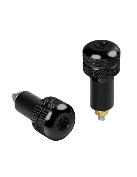 Coppia stabilizzatori end 3 manubrio moto 17 23mm Nero