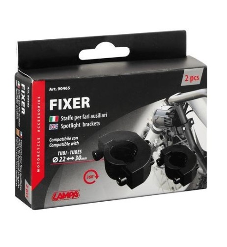 Coppia staffe per tubolari da 22 a 30mm montaggio fari ausiliari