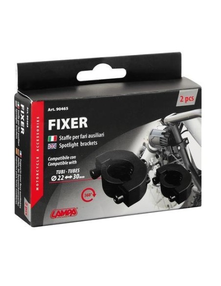Coppia staffe per tubolari da 22 a 30mm montaggio fari ausiliari