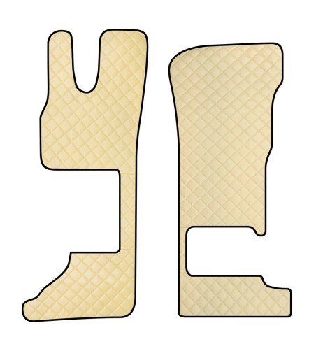 Coppia tappeti camion in similpelle Beige DAF XG XG sedile pass Pieghev