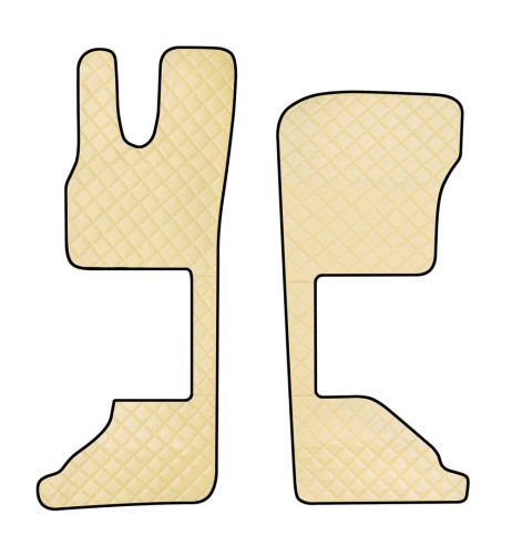 Coppia tappeti camion in similpelle Beige DAF XG XG sedile pass Pneumat