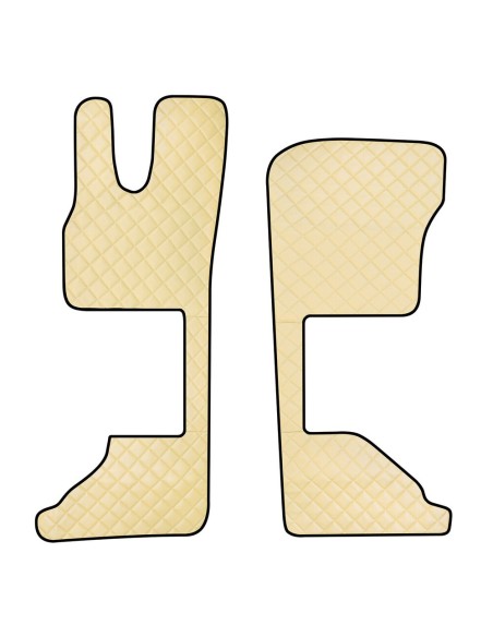 Coppia tappeti camion in similpelle Beige DAF XG XG sedile pass Pneumat