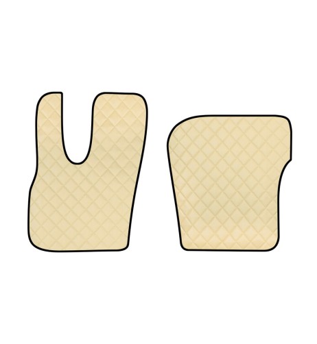 Coppia tappeti camion in similpelle imbottiti Beige DAF XF dal 2021