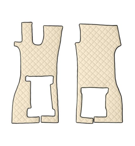 Coppia tappeti camion in similpelle imbottiti Beige Scania R serie 7 pieg