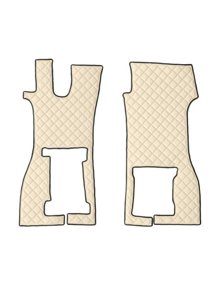 Coppia tappeti camion in similpelle imbottiti Beige Scania R serie 7 pieg
