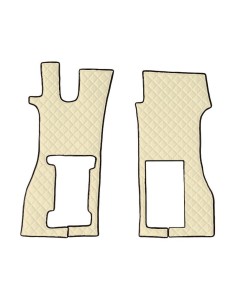 Coppia tappeti camion in similpelle imbottiti Beige Scania R serie 7 pneu