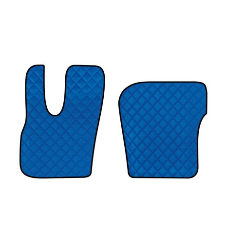 Coppia tappeti camion in similpelle imbottiti Blu DAF XF dal 2021