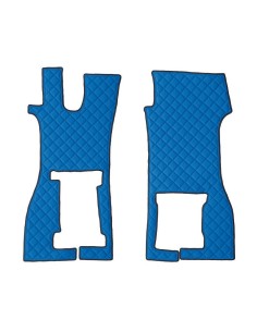 Coppia tappeti camion in similpelle imbottiti Blu Scania R serie 7 pieghe