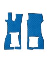 Coppia tappeti camion in similpelle imbottiti Blu Scania R serie 7 pieghe