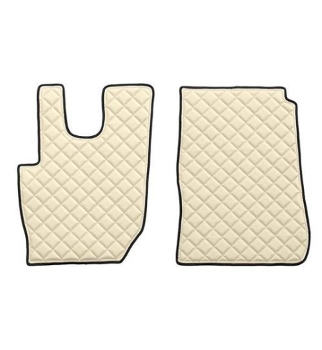 Coppia tappeti camion in similpelle imbottiti colore Beige Daf CF dal 201