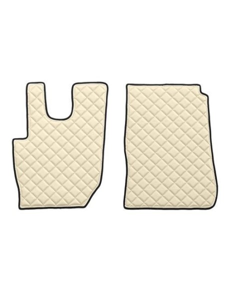 Coppia tappeti camion in similpelle imbottiti colore Beige Daf CF dal 201