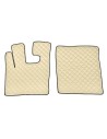Coppia tappeti camion in similpelle imbottiti colore Beige DAF XF 105
