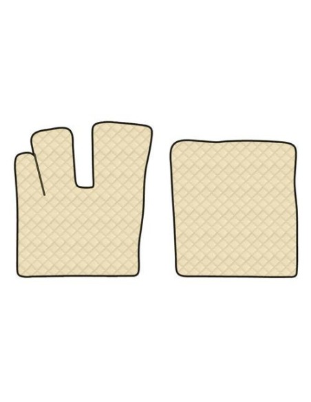 Coppia tappeti camion in similpelle imbottiti colore Beige DAF XF 106