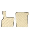 Coppia tappeti camion in similpelle imbottiti colore Beige DAF XF 95