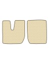 Coppia tappeti camion in similpelle imbottiti colore Beige Iveco Stralis