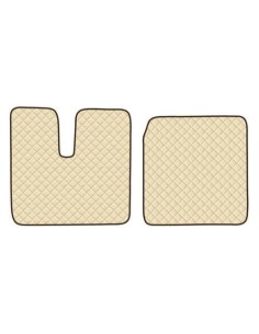 Coppia tappeti camion in similpelle imbottiti colore Beige MAN TGA cab L