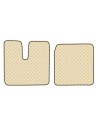 Coppia tappeti camion in similpelle imbottiti colore Beige MAN TGA cab L