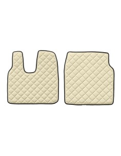 Coppia tappeti camion in similpelle imbottiti colore Beige Man TGL TGM TG